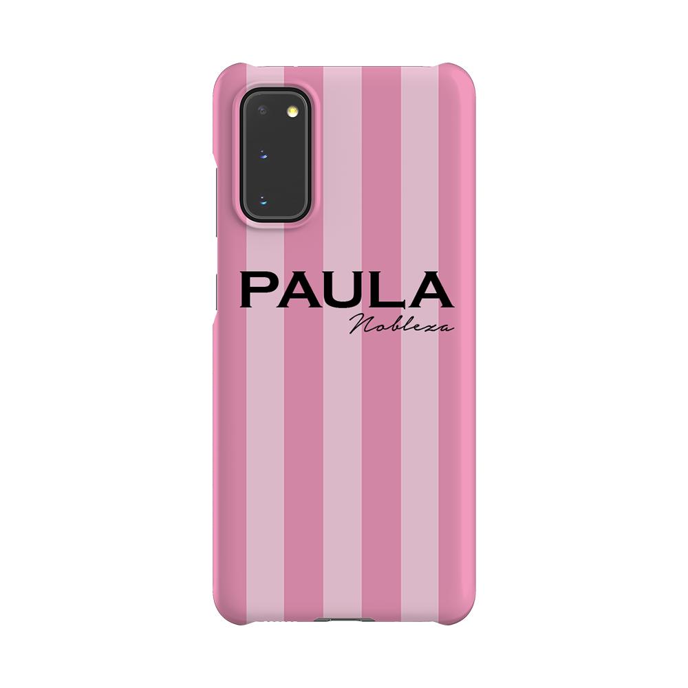 Personalised Pink Stripe Samsung Galaxy S20 FE Case