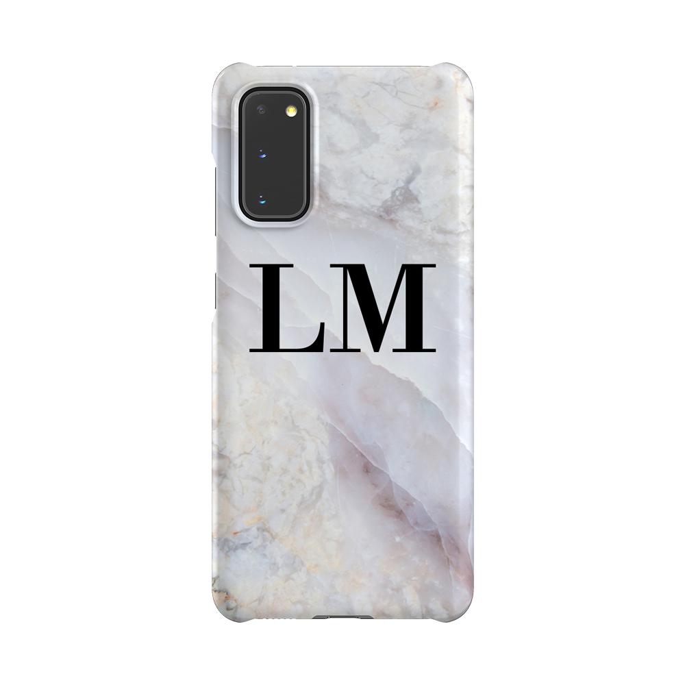 Personalised Stone Marble Initials Samsung Galaxy S20 Case