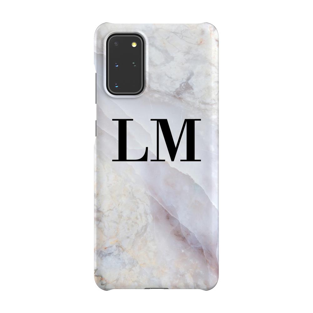 Personalised Stone Marble Initials Samsung Galaxy S20 Plus Case