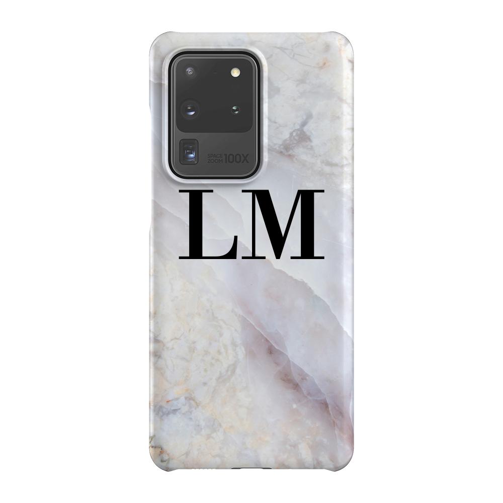 Personalised Stone Marble Initials Samsung Galaxy S20 Ultra Case