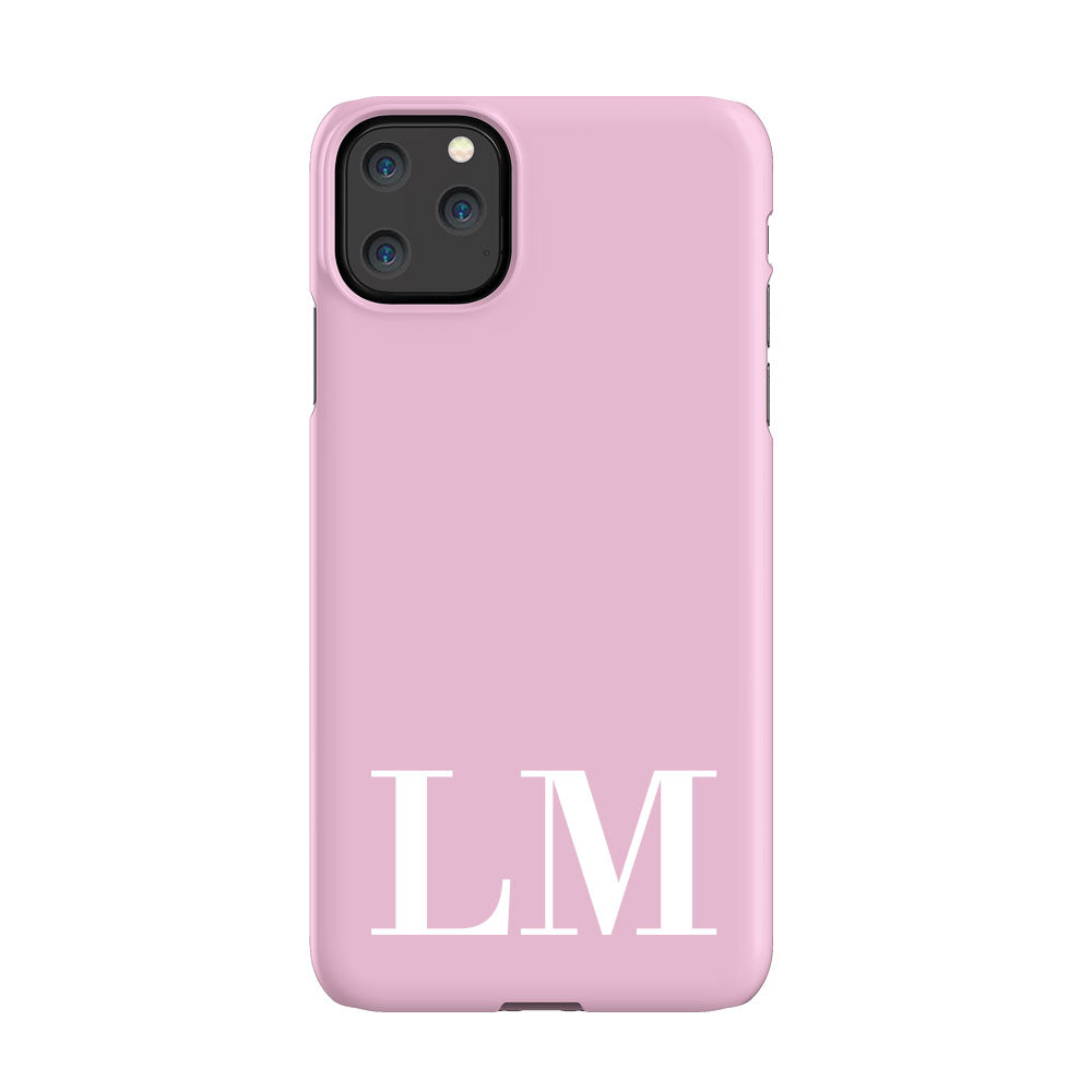 Personalised Pink x White Initials iPhone 11 Pro Max Case