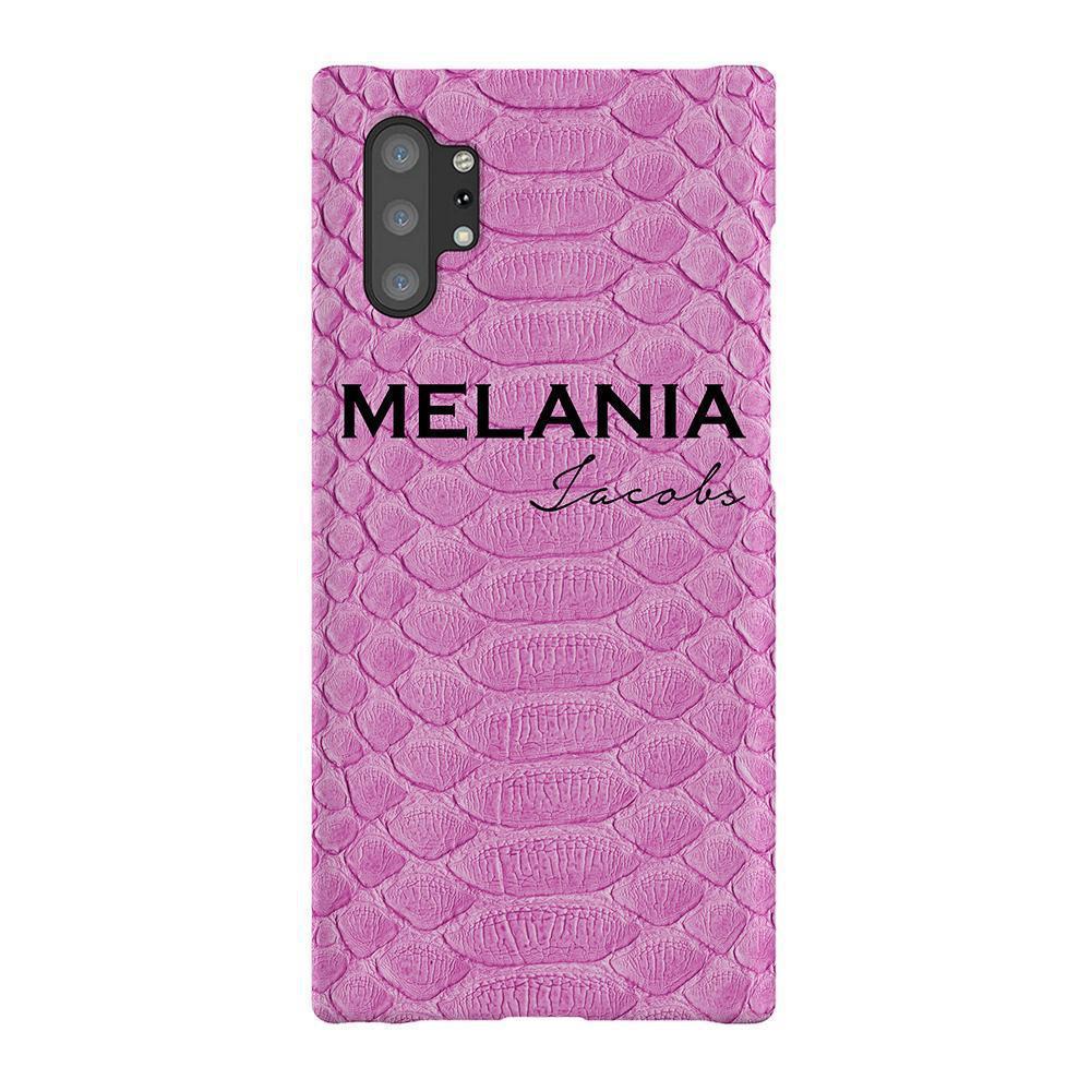 Personalised Pink Snake Skin Name Samsung Galaxy Note 10+ Case