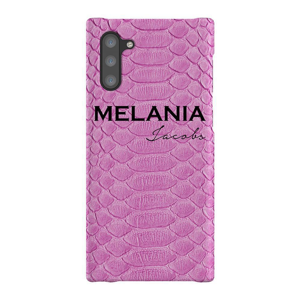 Personalised Pink Snake Skin Name Samsung Galaxy Note 10 Case