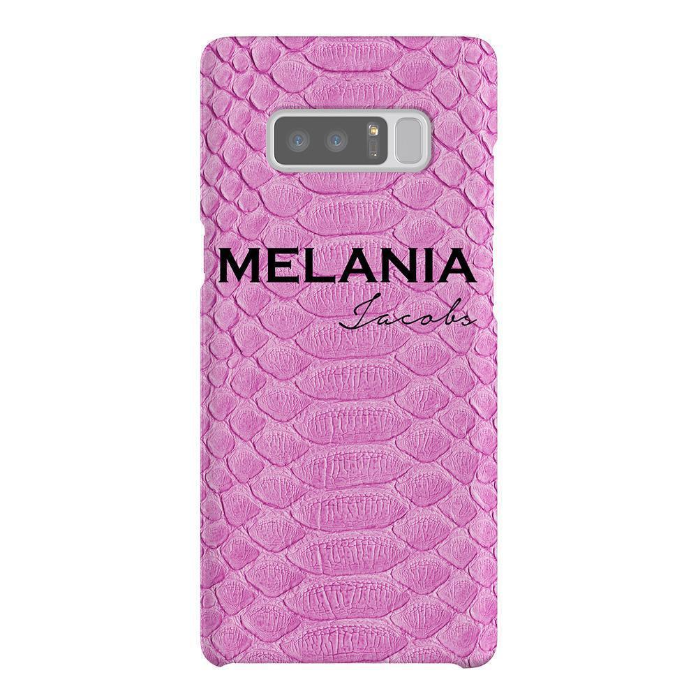 Personalised Pink Snake Skin Name Samsung Galaxy Note 8 Case