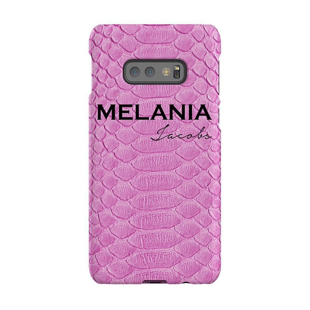 Personalised Pink Snake Skin Name Samsung Galaxy S10E