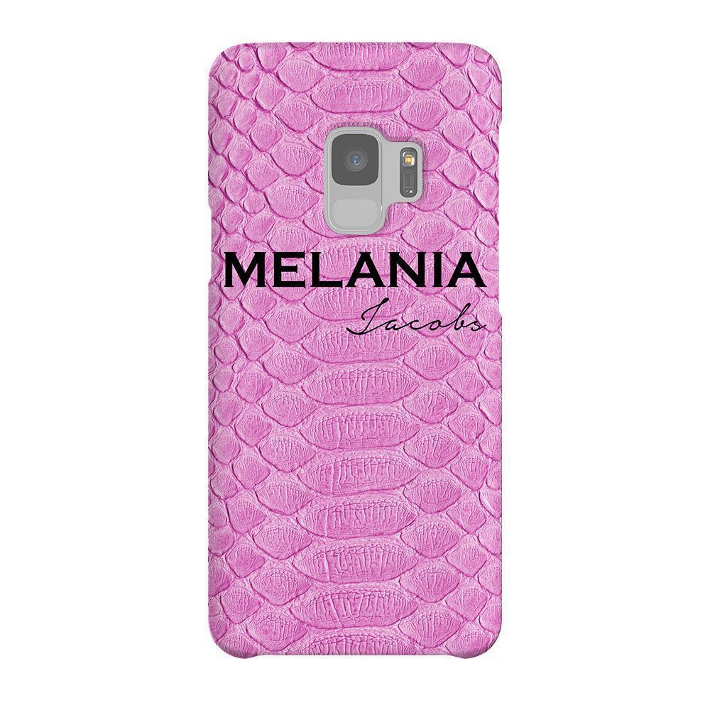 Personalised Pink Snake Skin Name Samsung Galaxy S9 Case
