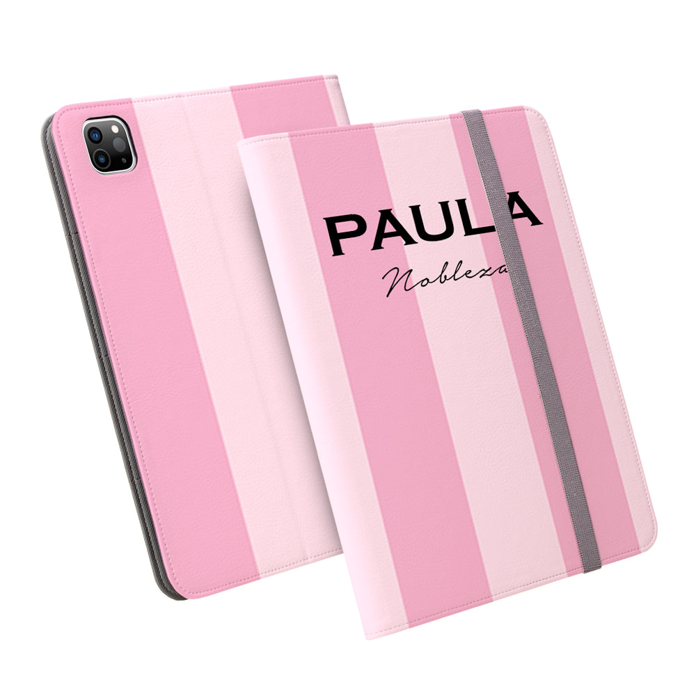 Personalised Pink Stripe iPad Pro Case
