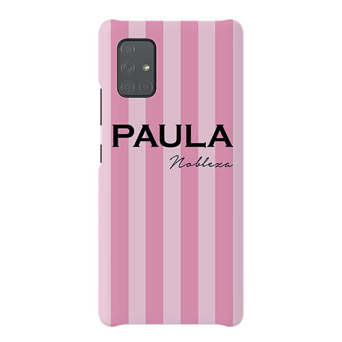 Personalised Pink Stripe Samsung Galaxy A51 Case