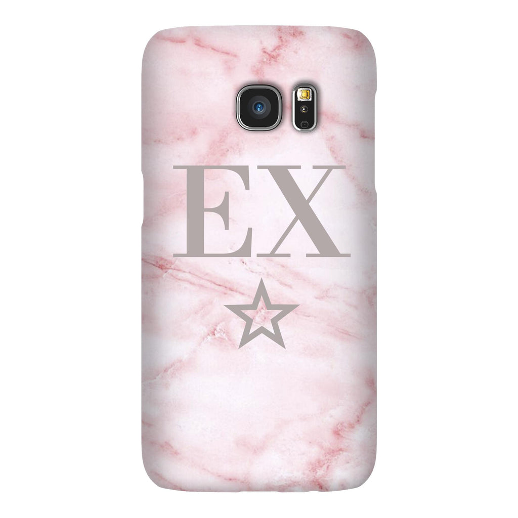 Personalised Cotton Candy Star Marble Initials Samsung Galaxy S7 Case