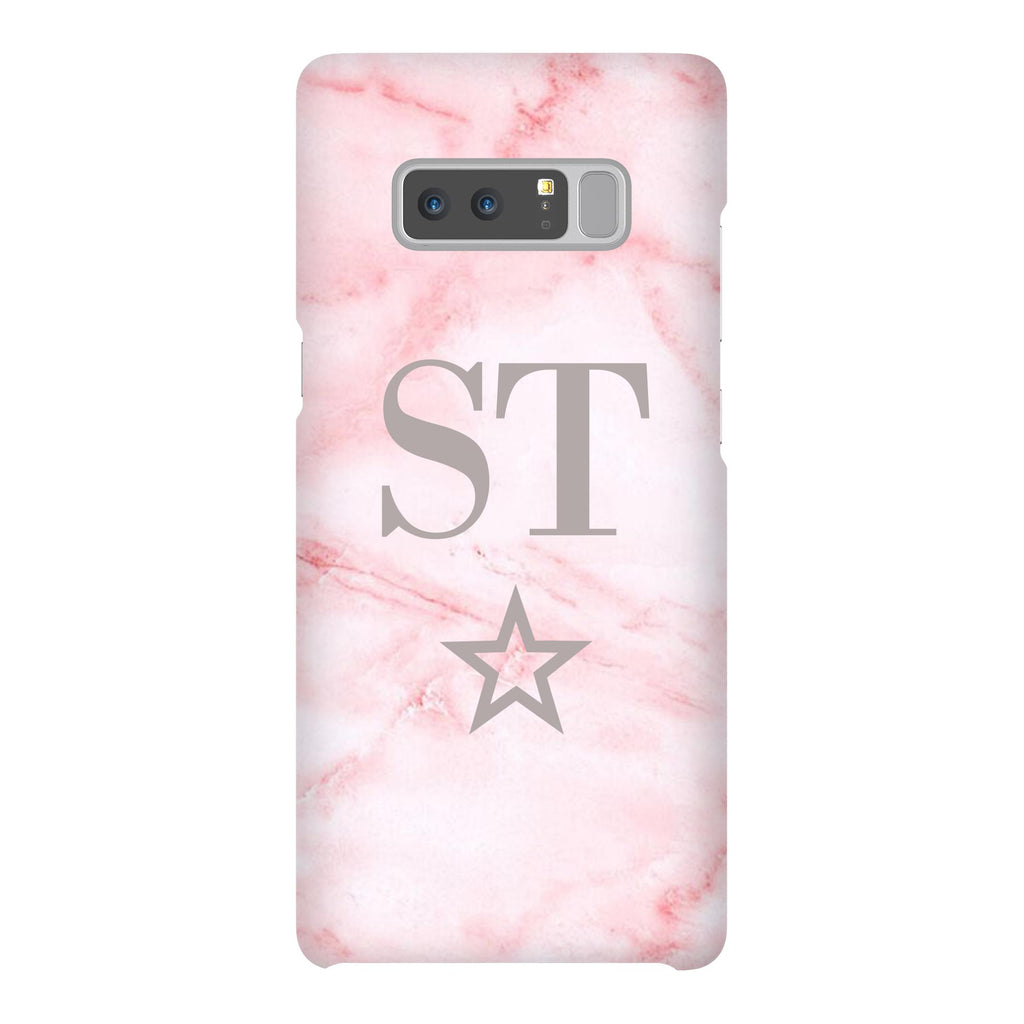 Personalised Cotton Candy Star Marble Initials Samsung Galaxy Note 8 Case