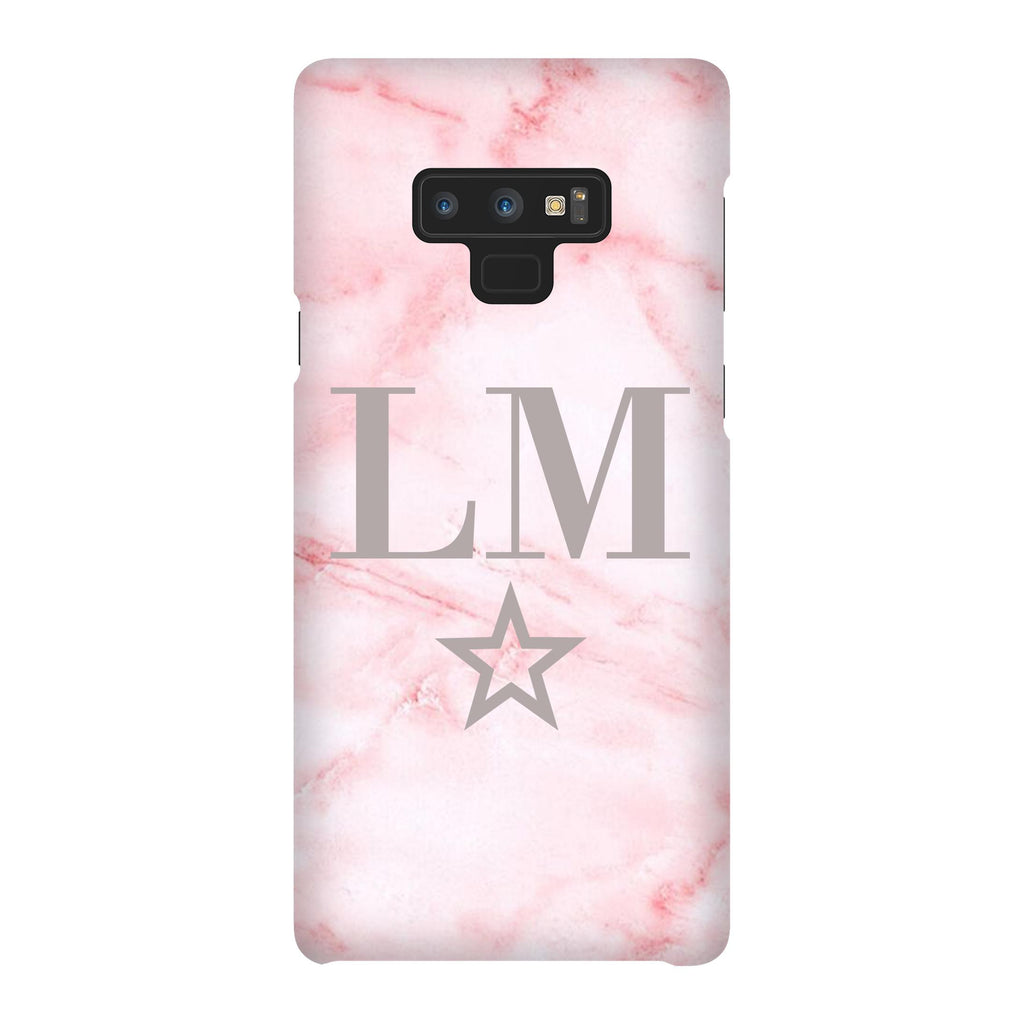 Personalised Cotton Candy Star Marble Initials Samsung Galaxy Note 9 Case