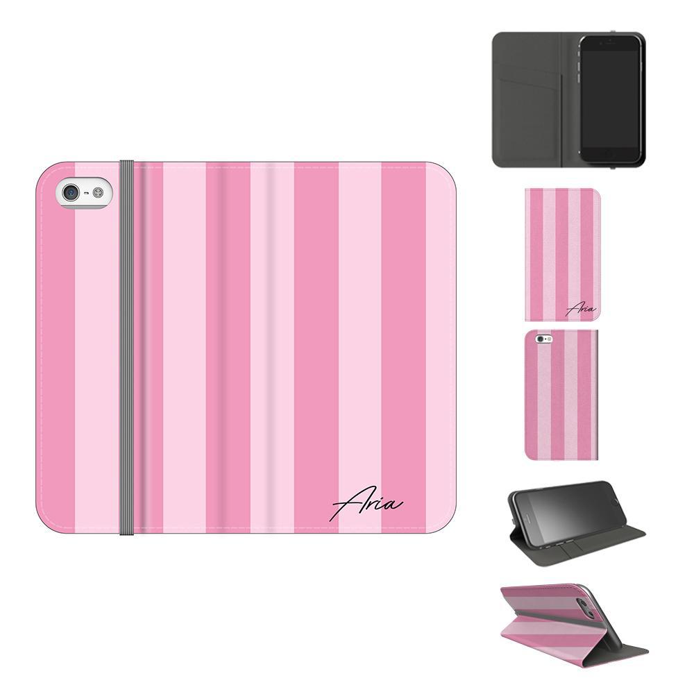 Personalised Pink Stripe iPhone 5/5s/SE (2016) Case