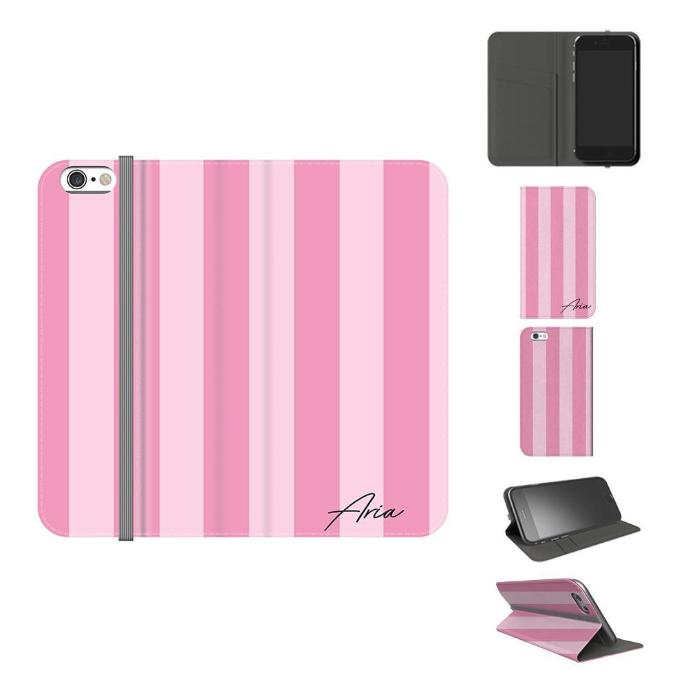 Personalised Pink Stripe iPhone 6 Plus/6s Plus Case