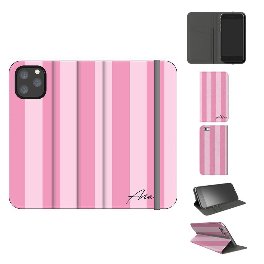 Personalised Pink Stripe iPhone 11 Pro Case