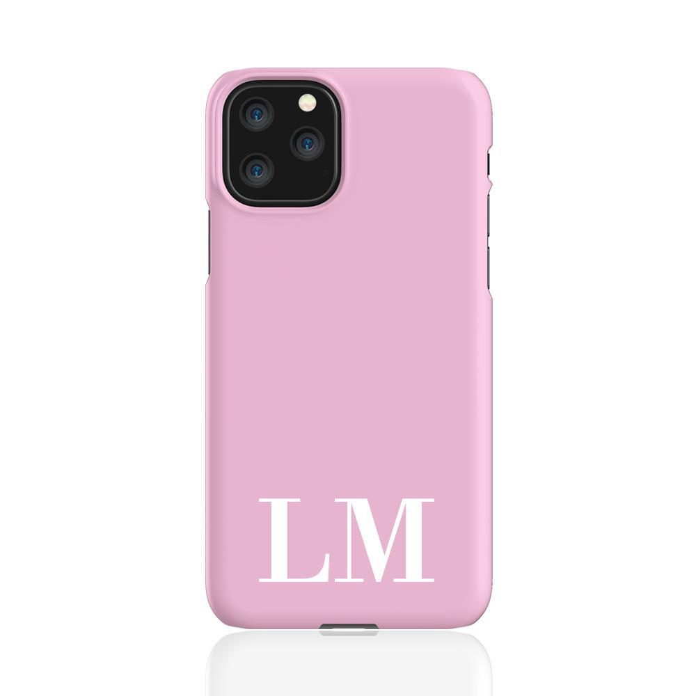 Personalised Pink x White Initials iPhone 11 Pro Case