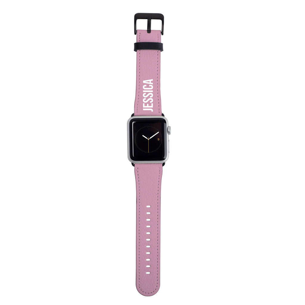 Personalised Pink Apple Watch Strap