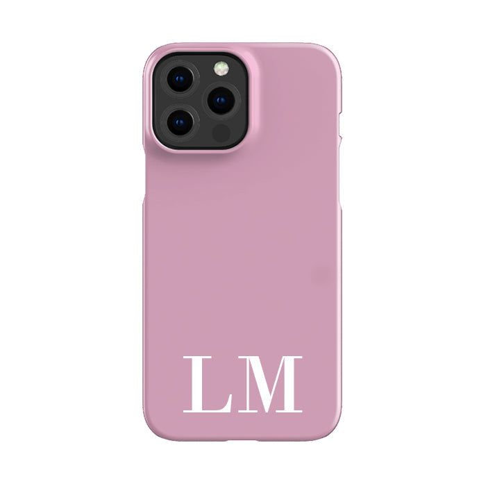 Personalised Pink x White Initials iPhone 15 Pro Case