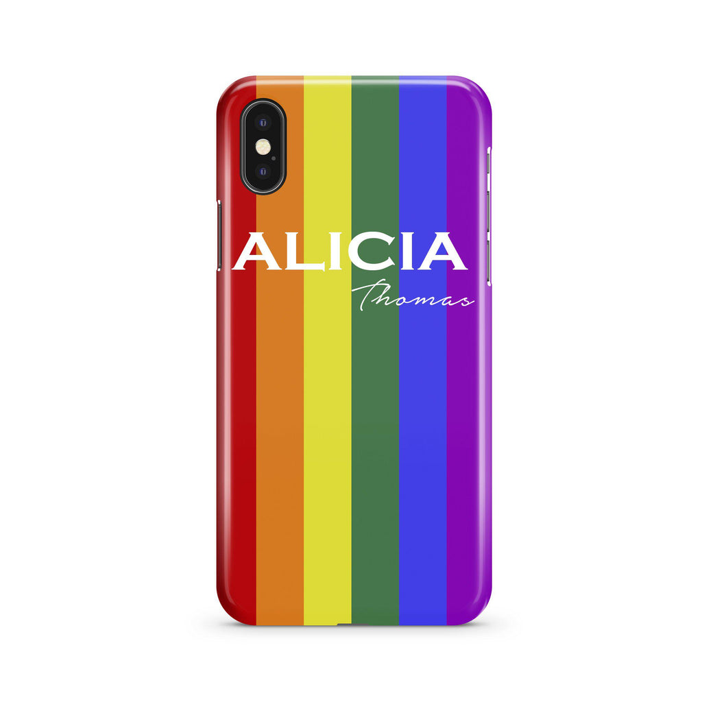Personalised Pride iPhone XS Case