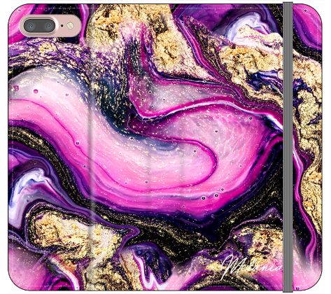 Personalised Purple Swirl Marble Initials iPhone 7 Plus Case