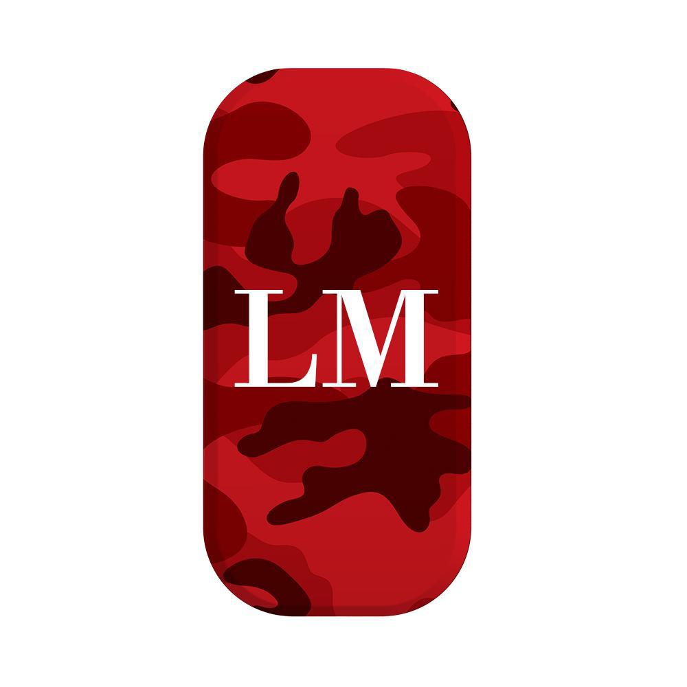 Personalised Red Camouflage Initials Clickit Phone grip