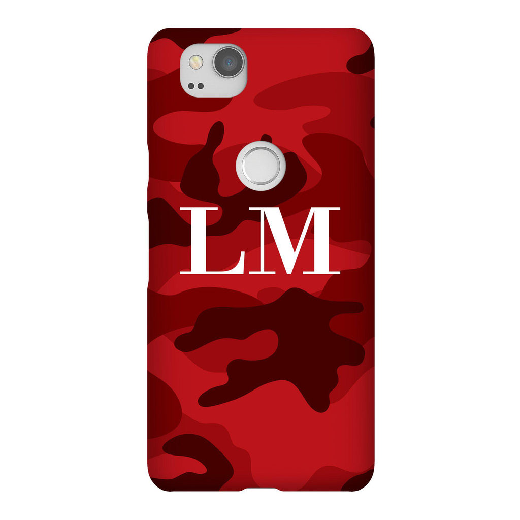 Personalised Red Camouflage Google Pixel 2 Case