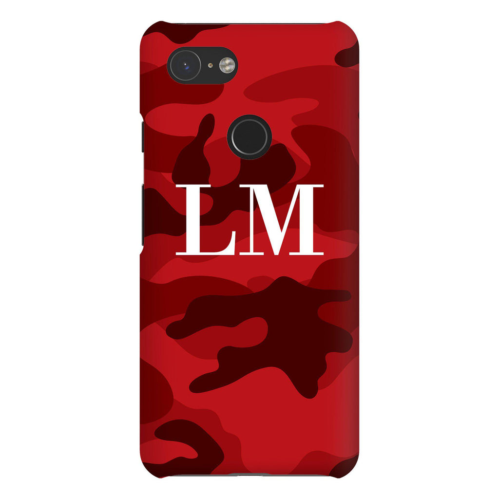 Personalised Red Camouflage Google Pixel 3 Case