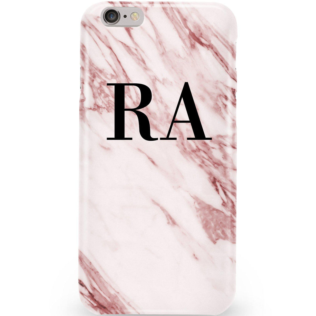 Personalised Rosa Marble Initials iPhone 6/6s Case