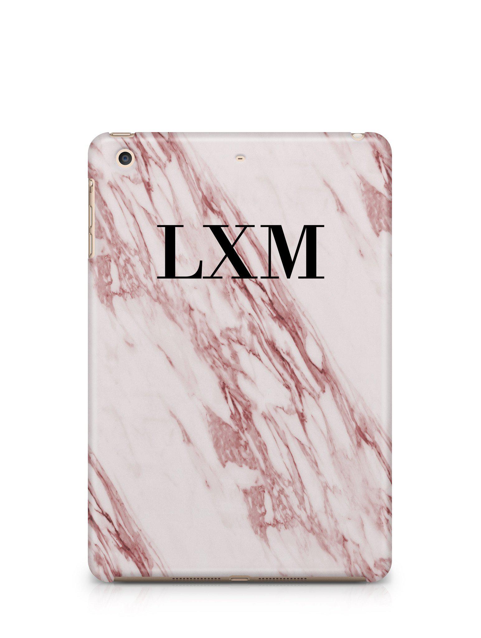 Personalised Rosa Marble Initials iPad Case