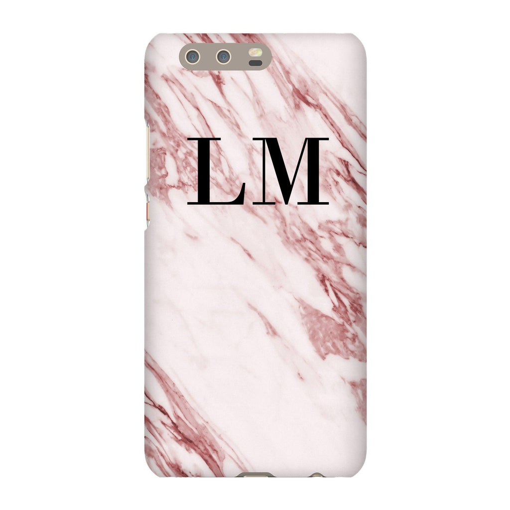 Personalised Rosa Marble Initials Huawei P10 Plus Case