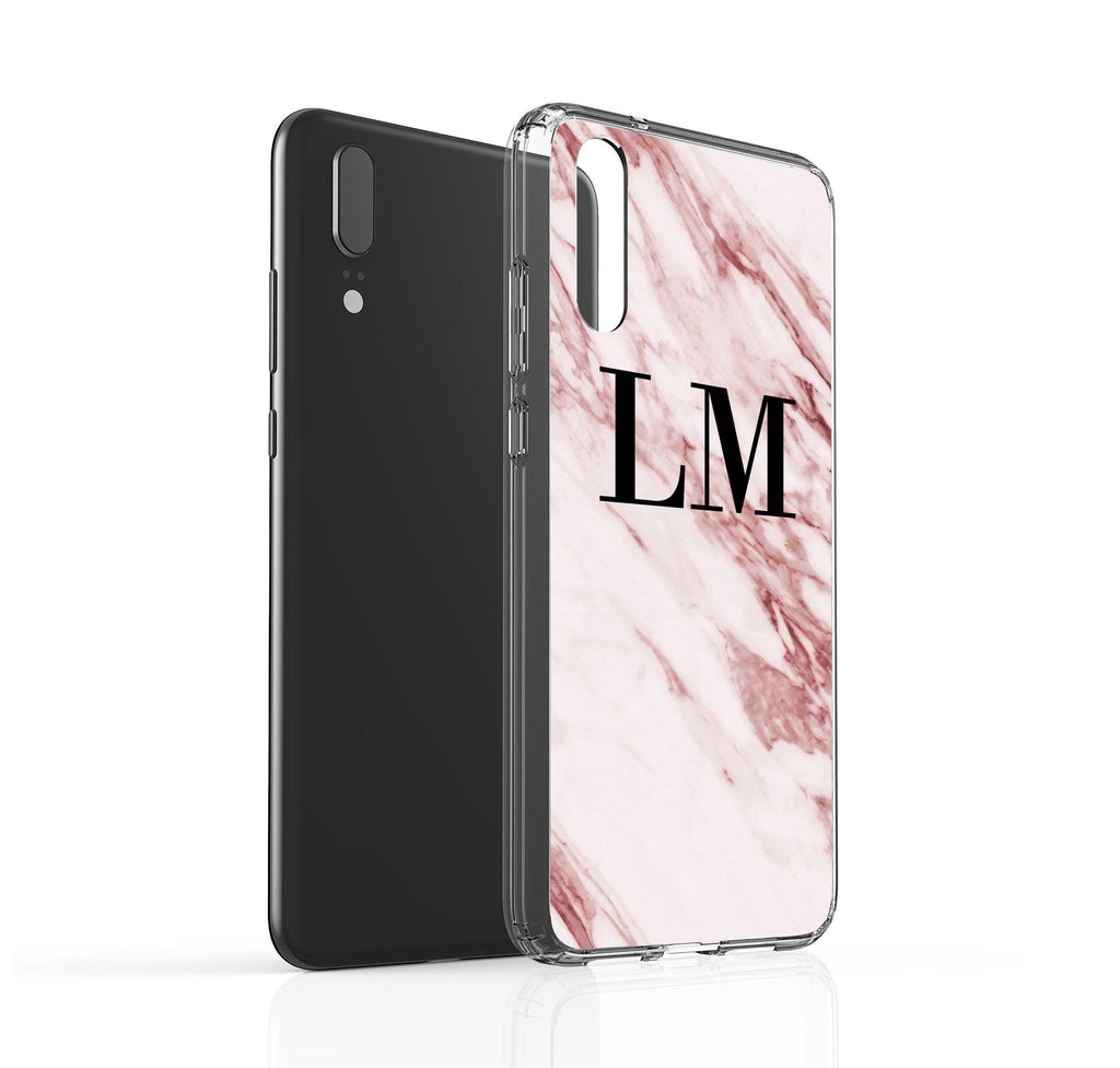 Personalised Rosa Marble Initials  Huawei P20 Case