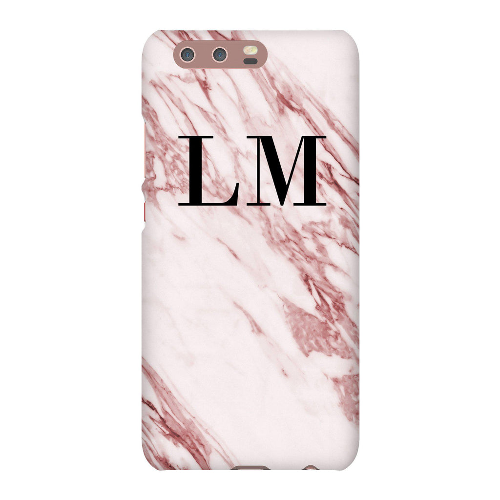 Personalised Rosa Marble Initials Huawei P10 Case