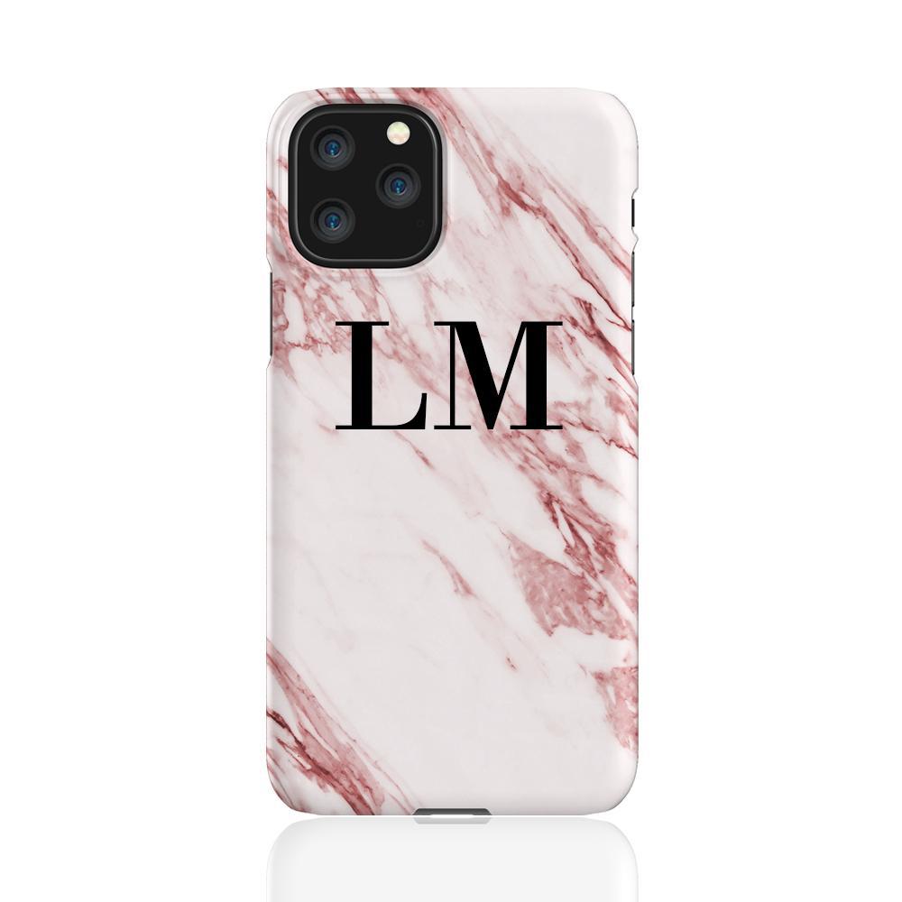 Personalised Rosa Marble Initials iPhone 11 Pro Case