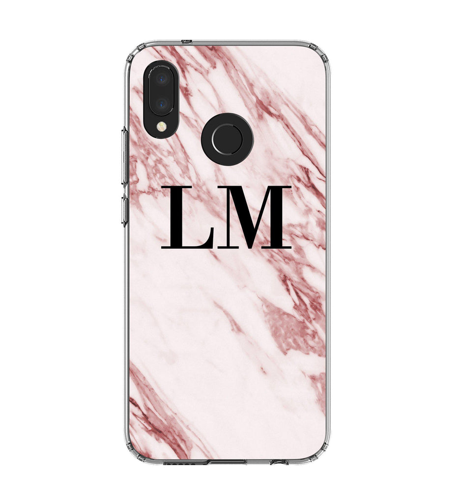 Personalised Rosa Marble Initials Huawei P20 Lite Case