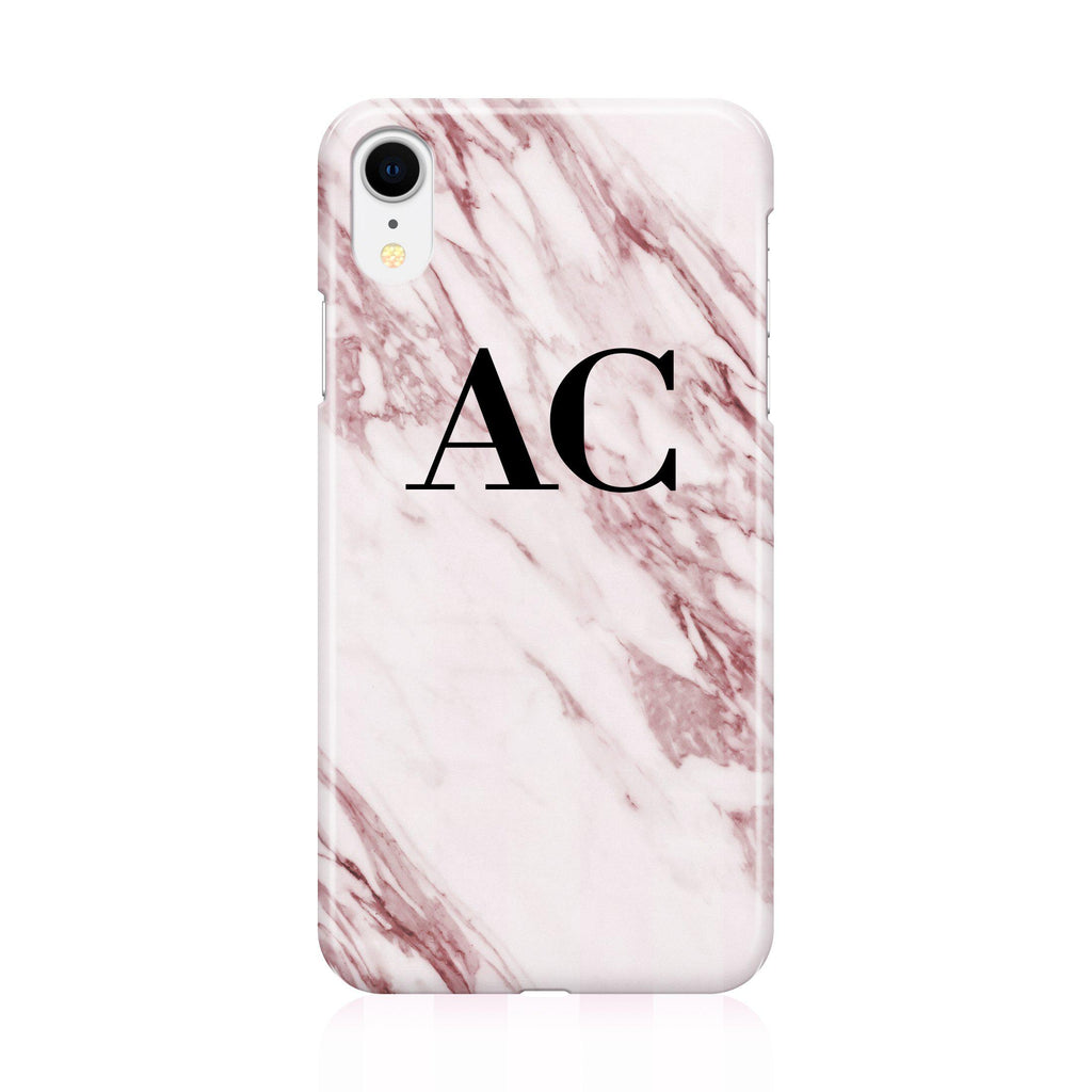 Personalised Rosa Marble Initials iPhone XR Case