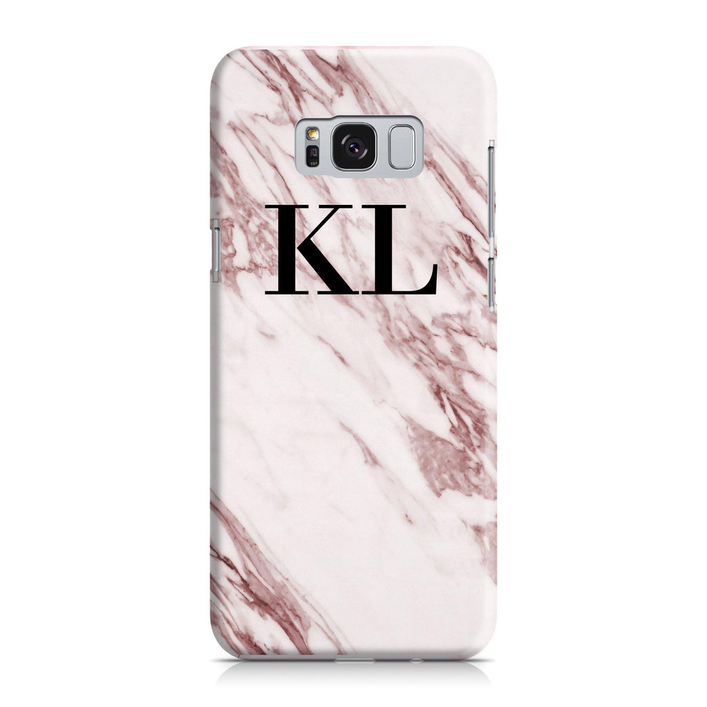 Personalised Rosa Marble Initials Samsung Galaxy S8 Plus Case
