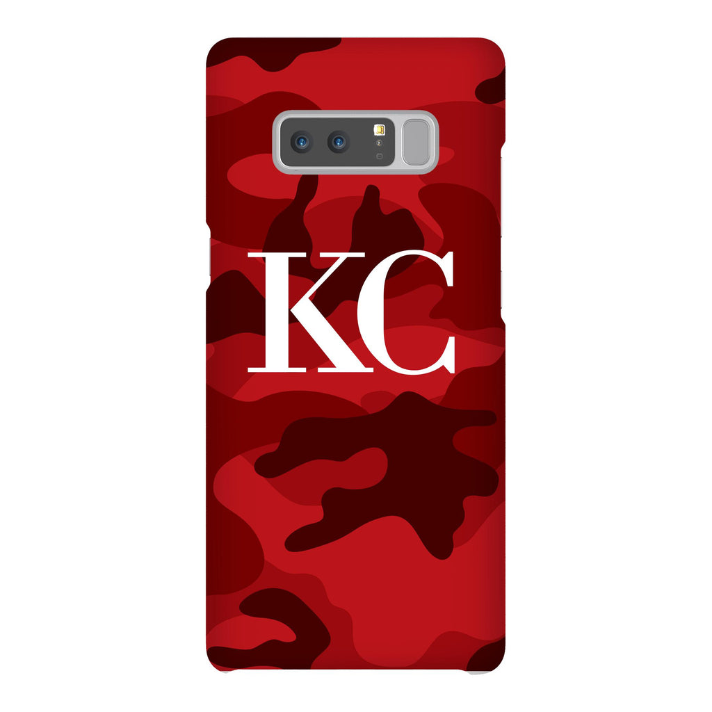 Personalised Red Camouflage Initials Samsung Galaxy Note 8 Case