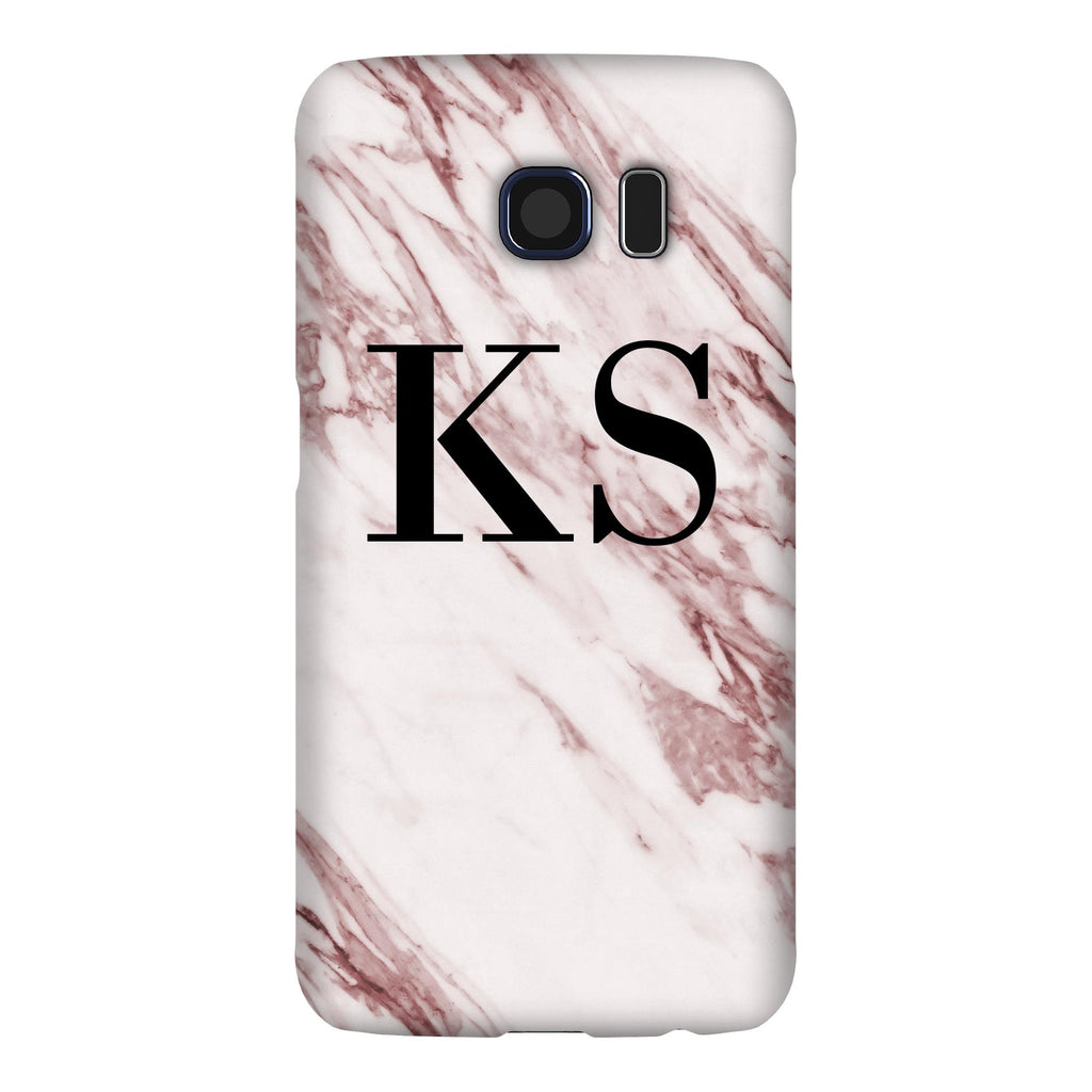 Personalised Rosa Marble Initials Samsung Galaxy S6 Case