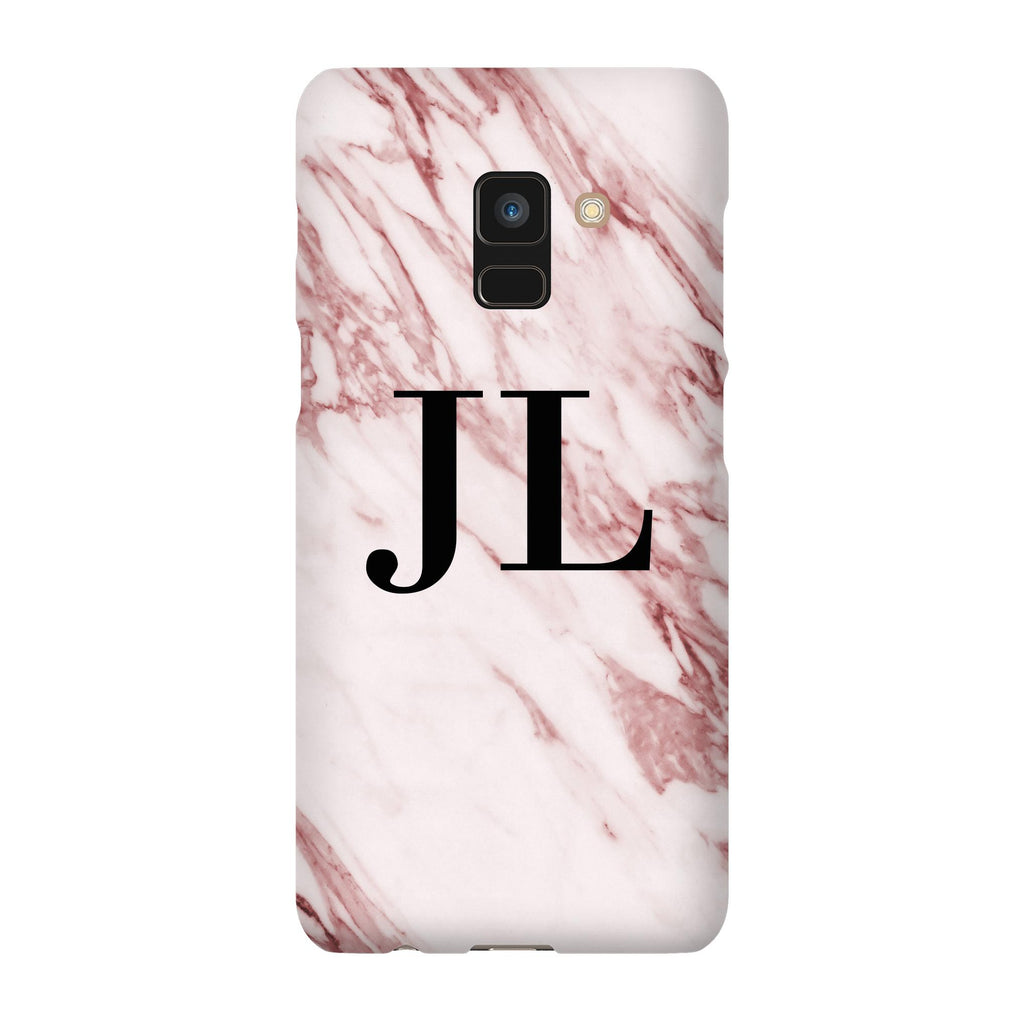 Personalised Rosa Marble Initials Samsung Galaxy A8 Case