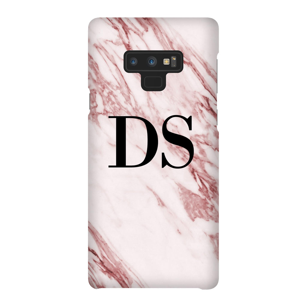 Personalised Rosa Marble Initials Samsung Galaxy Note 9 Case