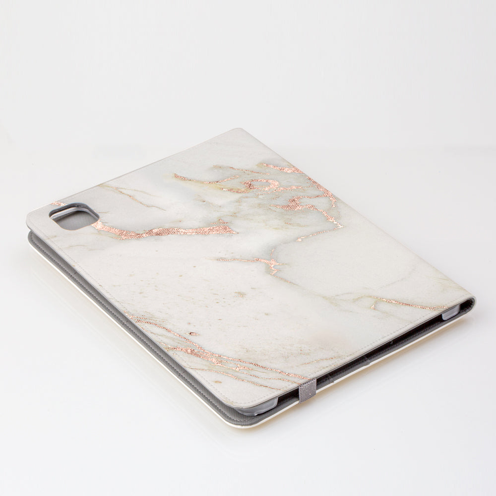 Personalised Rose Gold Marble Initials iPad Pro Case