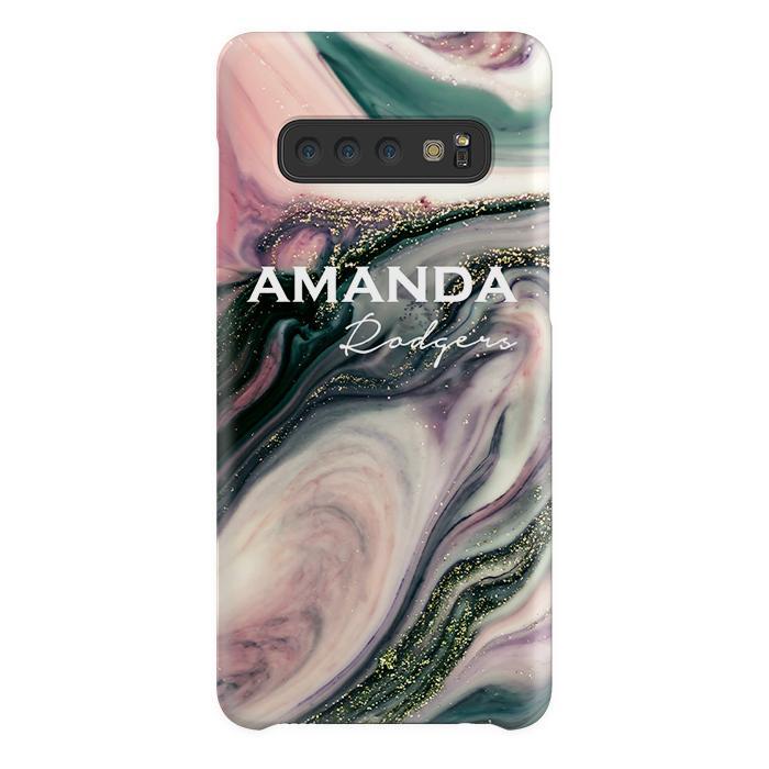 Personalised Swirl Marble Name Samsung Galaxy S10 Case