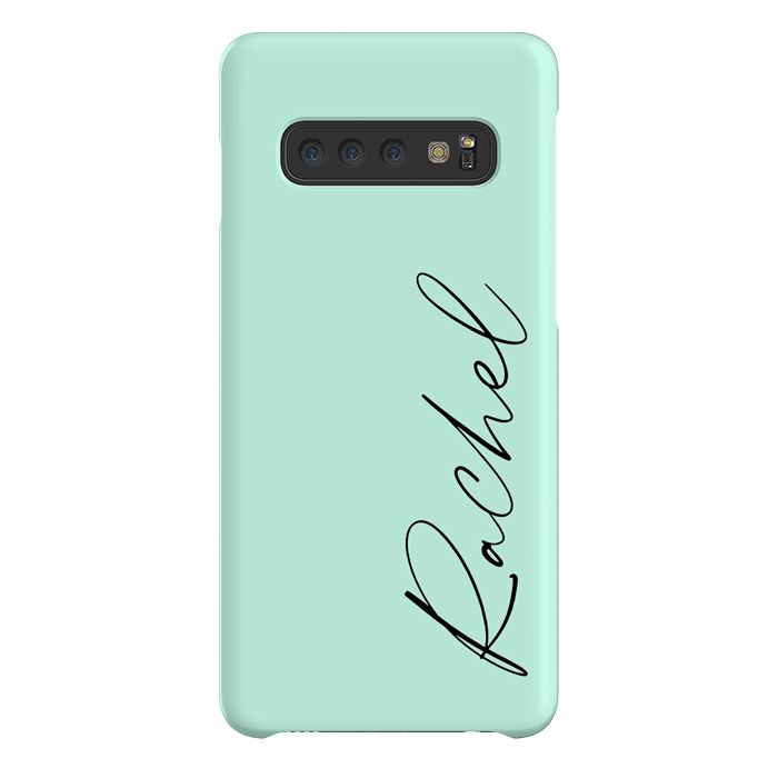 Personalised Pale Green Name Samsung Galaxy S10 Case