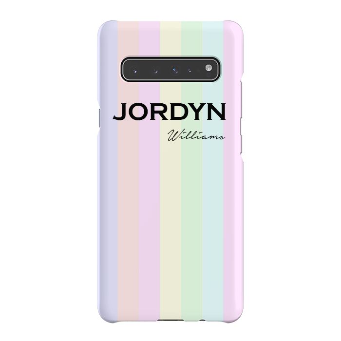 Personalised Pastel Stripes Samsung Galaxy S10 5G Case