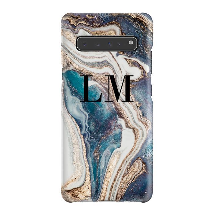 Personalised Luxe Marble Initials Samsung Galaxy S10 5G Case