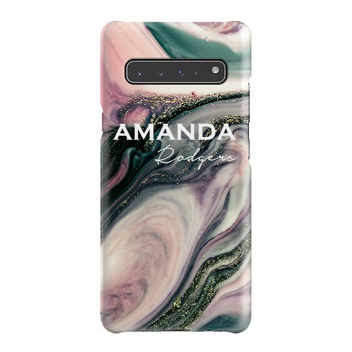 Personalised Swirl Marble Name Samsung Galaxy S10 5G Case