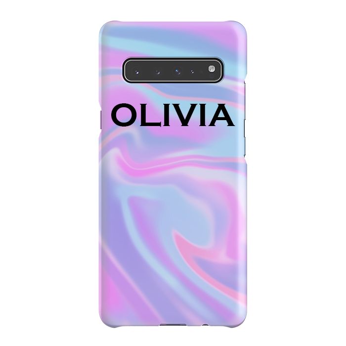 Personalised Luxe Blue Name Samsung Galaxy S10 5G Case