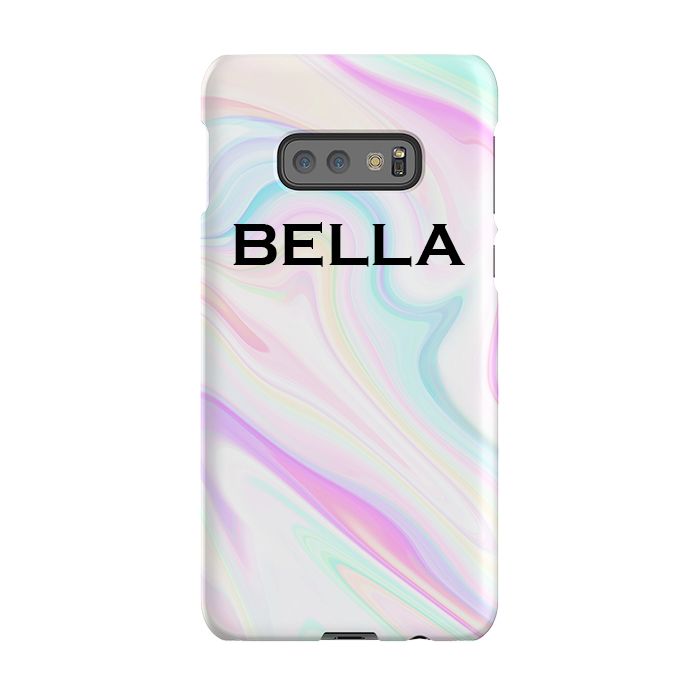 Personalised Pastel Swirl Name Samsung Galaxy S10e Case