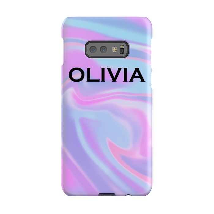 Personalised Luxe Blue Name Samsung Galaxy S10e Case