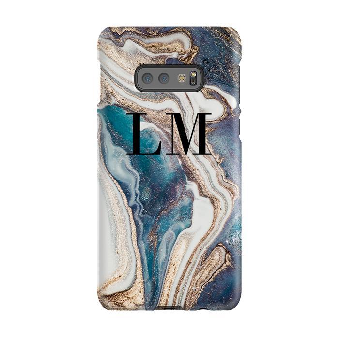 Personalised Luxe Marble Initials Samsung Galaxy S10e Case