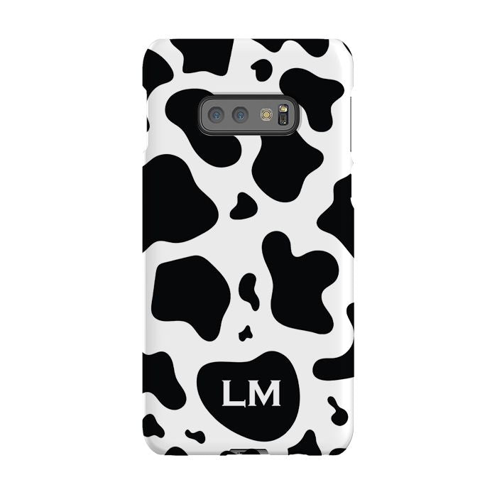 Personalised Cow Print Initials Samsung Galaxy S10e Case